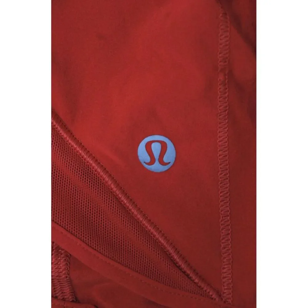 Lululemon Womens Athletic Shorts Red Drawstring Size 6